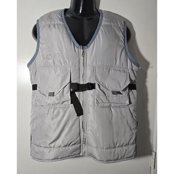 The Hideout Clothing Co. Vest Broken Society Milo XO Love Quilted Mens LG LTD ED - Picture 1 of 8
